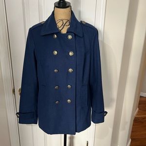Cabi NWOT Navy Blue Wool Blend 525 Prep School Peacoat Women’s Medium